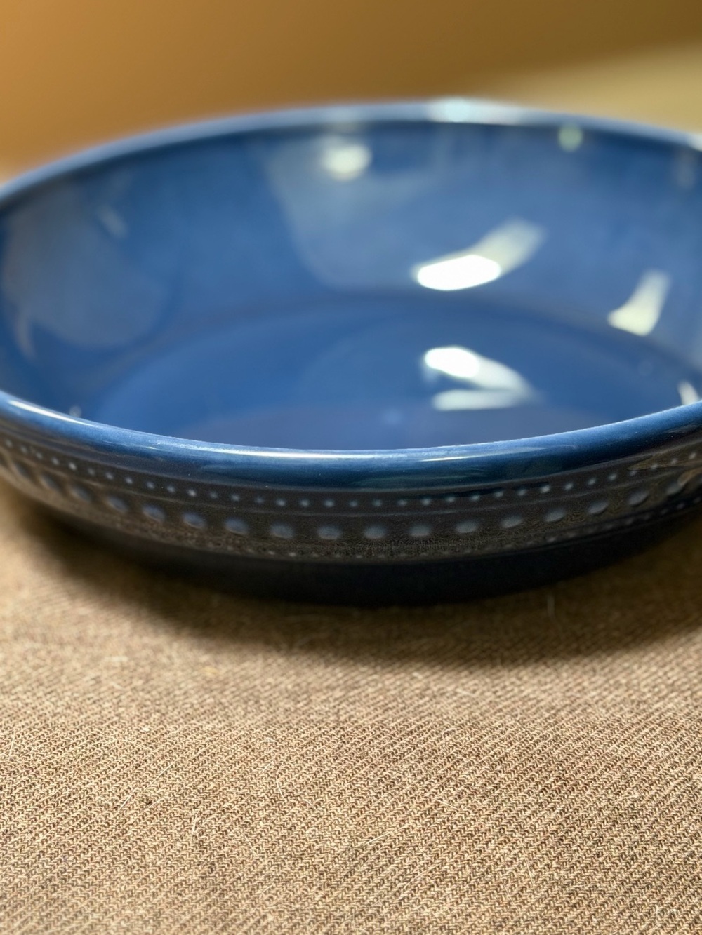 Blue Ceramic Serving Bowl - Elegant Dinnerware - Picture 4 of 4
